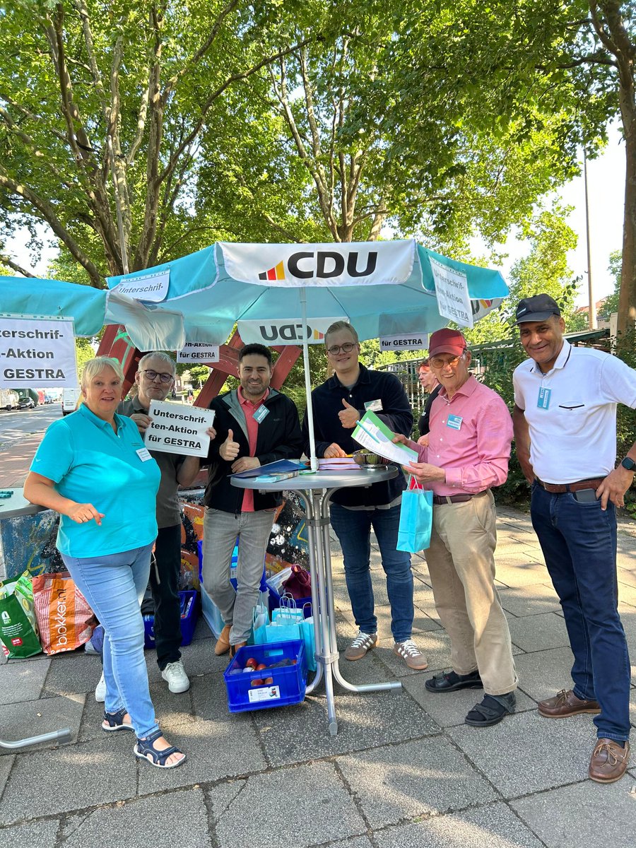 Wir sammeln Unterschriften für den Erhalt der Arbeitsplätze bei GESTRA.  <a href="/CDUBremen/">CDU Bremen</a> -Findorff auf dem Findorffmarkt #Bremen <a href="/CDA_Bund/">CDA</a>