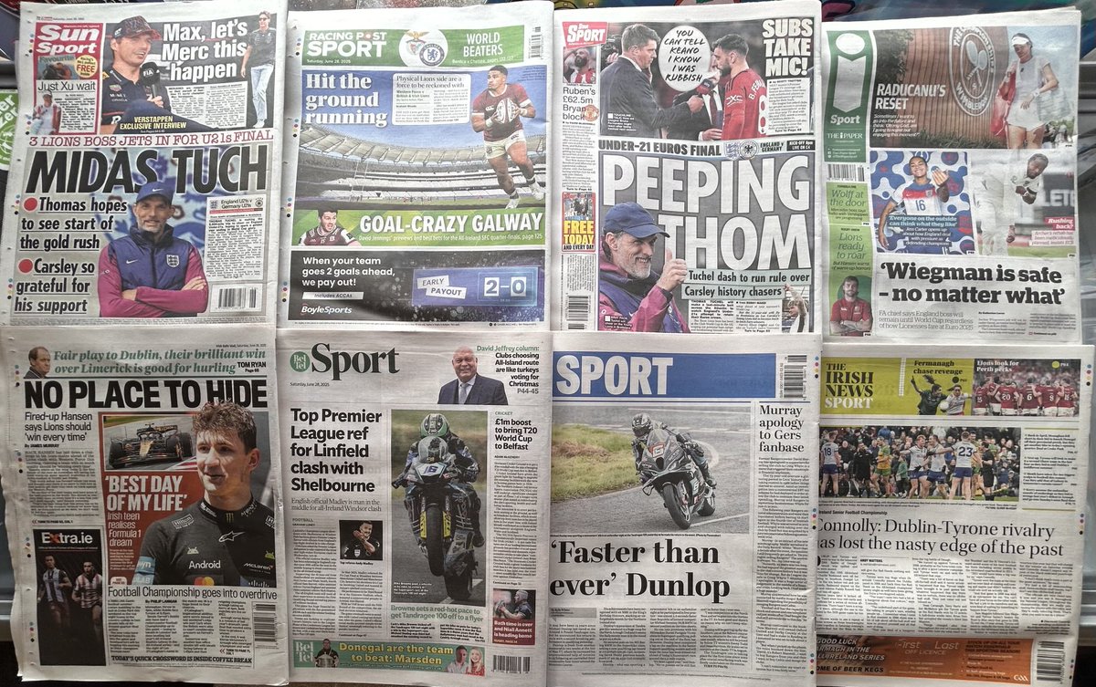 SATURDAY 28-6-25 SPORTS HEADLINES ….. #BuyANewspaper