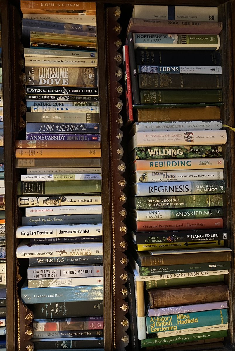 AliDriverUK's tweet image. If you want a #rewilding and #nature-friendly farming reading list you could do a lot worse than several of this lot I came across at Hepple yesterday.