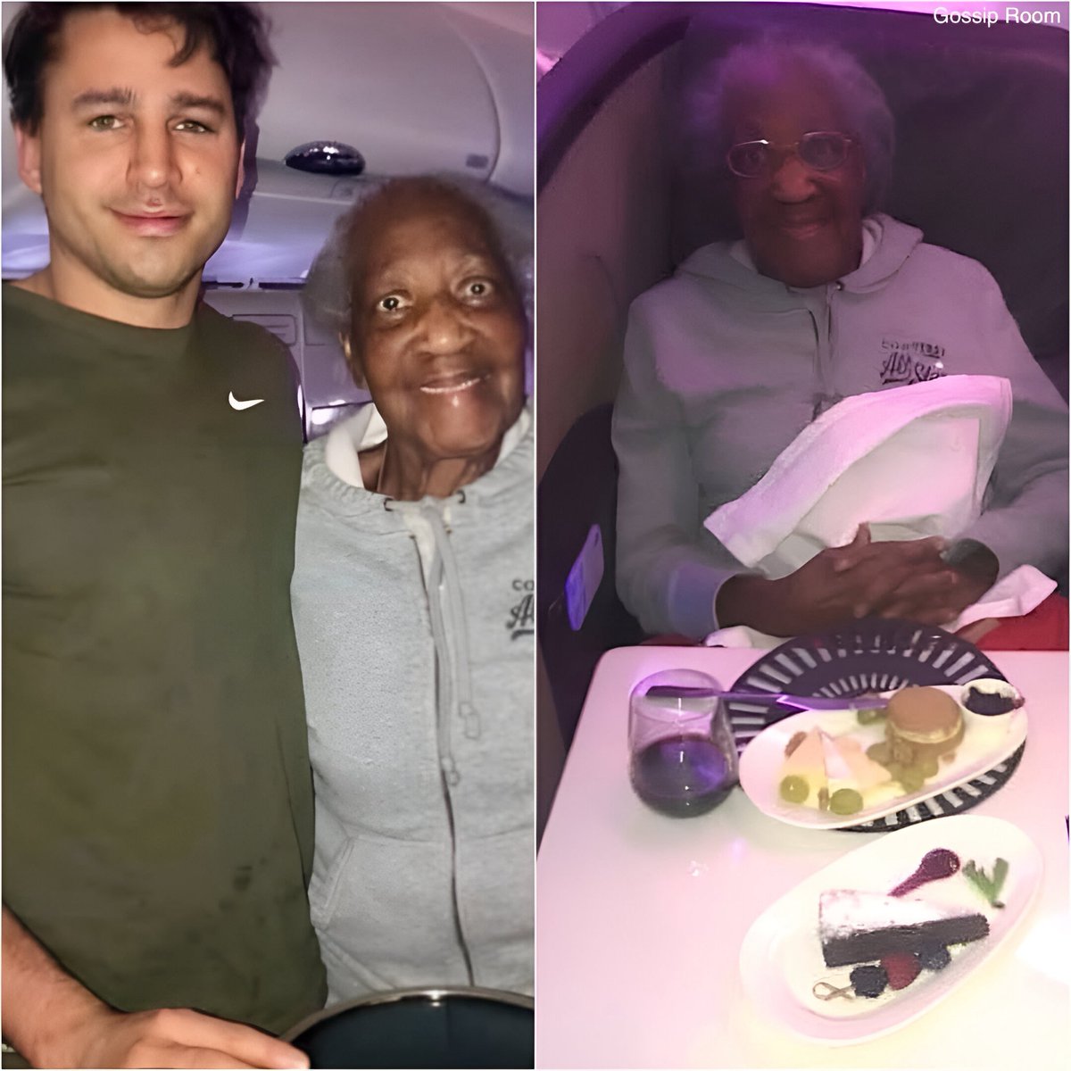 GossipRoomOff's tweet photo. 🚨 Il échange sa place en première classe pour réaliser le rêve d’une passagère de 88 ans !

Lors d’un vol Virgin Atlantic reliant New York à Londres, Jack, un homme de 29 ans, a spontanément échangé son siège en première classe avec Violet, une infirmière retraitée de 88 ans.

Les deux passagers s’étaient rencontrés dans le hall d’embarquement, où Violet avait confié que voler en première classe était l’un de ses plus grands rêve. Touché par son histoire, Jack a décidé de lui céder sa place et s’est discrètement installé en classe économique.

L’histoire, partagée sur Facebook par une hôtesse de l’air présente à bord, a ému des milliers d’internautes. Violet n’est pas prête d’oublier ce beau geste. 👏✈️ (via Femmes Actives)