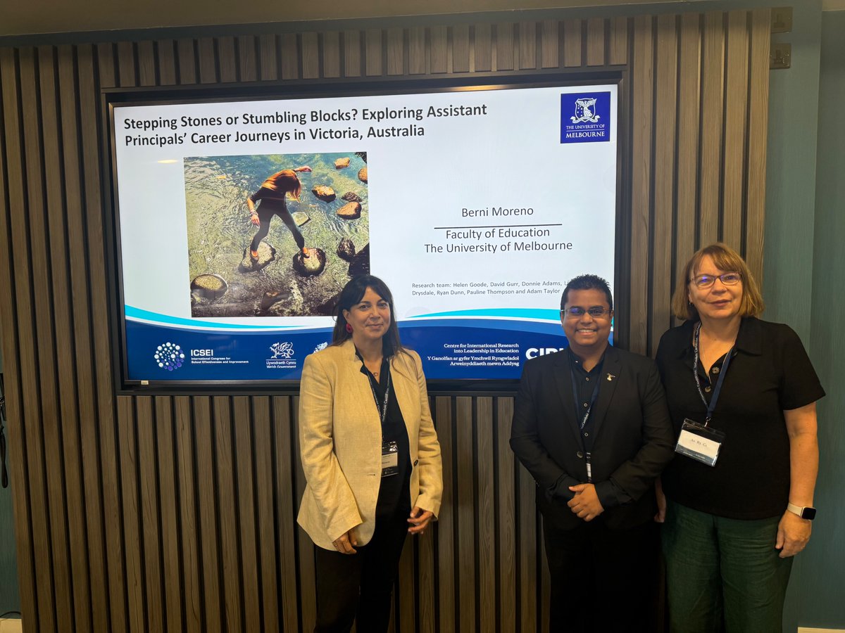 The team from University of Melbourne at ICSEI Wales 2025. We presented on Assistant Principals’ Career Journeys, where clinical judgement sits in teaching practice &amp; Inclusive School Leadership. Grateful for the opportunity to contribute &amp; learn from such an inspiring community!