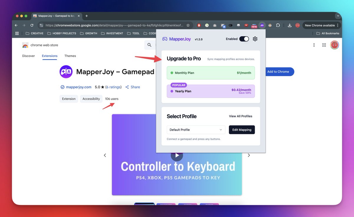 donleqt's tweet photo. My chrome extension has 106 users but no one pays.
Just added this call to purchasing block - hopping it helps me earn my first internet dollar. #buildinpublic https://t.co/GRrK5okzlc https://t.co/ttFt5a1OjQ