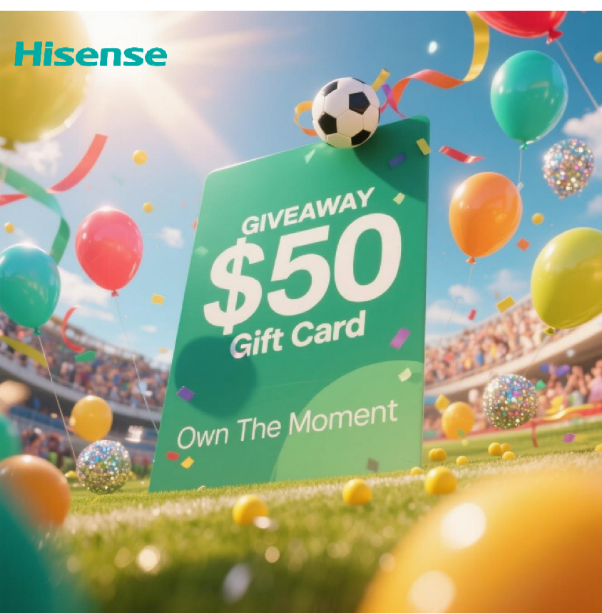 🎉 GIVEAWAY – RETWEET TO WIN! 🎉
Win a $50 Amazon e-gift card (USD)!
Here’s how to enter:
🔁 Retweet with Hisense &amp; OwnTheMoment, and tag <a href="/HisenseIntl/">HisenseInternational</a>
✅ Follow us
One lucky winner will be selected — don’t miss out! 🎁

Event Period: 15:00 CST /UTC+8 28 June 2025 and 15:00