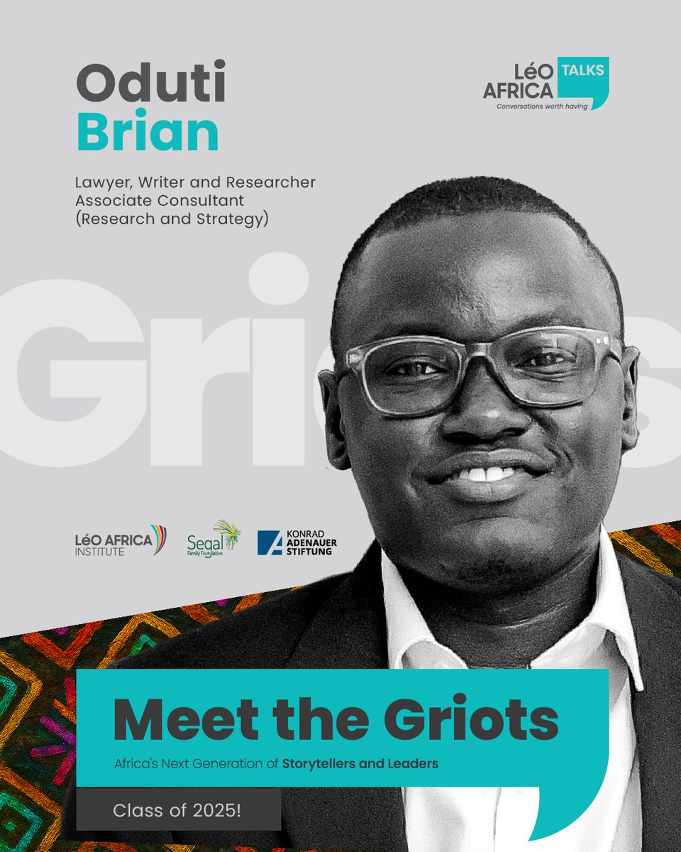 LéO Africa Institute (@leoafricainst) on Twitter photo Meet | Brian Oduti
<a href="/Brian_Oduti/">Brian Oduti</a> is an Associate Consultant at The Muyi Group, where he supports clients on impact strategy,
impact investment, and ESG/corporate sustainability. His prior consulting work focused on legal and/or
policy assessments on not-for-profit law, Meet | Brian Oduti
<a href="/Brian_Oduti/">Brian Oduti</a> is an Associate Consultant at The Muyi Group, where he supports clients on impact strategy,
impact investment, and ESG/corporate sustainability. His prior consulting work focused on legal and/or
policy assessments on not-for-profit law,