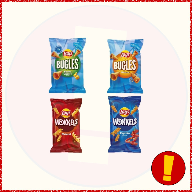 Terugroepactie Lay's Wokkels en Bugles.
Pepsico roept verpakkingen Wokkels en Bugles terug omdat er een component in zit dat schadelijk is voor de gezondheid.
Lees de beschikbare informatie op productwaarschuwing.nl/2025/06/terugr…
