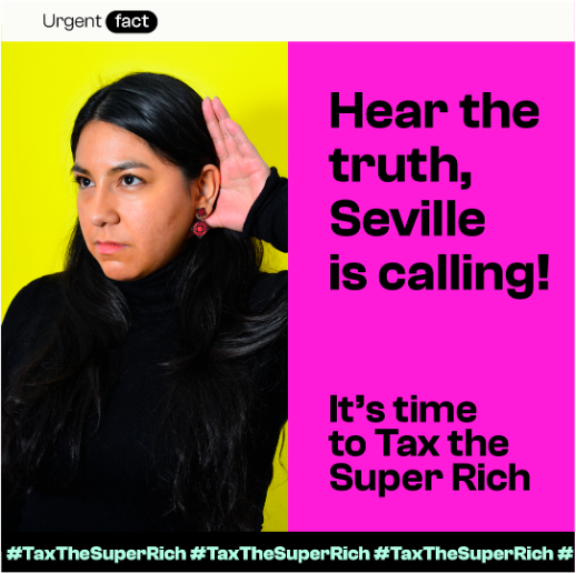 zinniaqc's tweet photo. 🚨 Seville is a test for the world.
It’s the first open summit since Trump’s return—&amp; it must push back against global oligarchy &amp; inaction.
There’s political will to tax the super rich. And it’s growing.
#TaxTheSuperRich #FfD4People #FFD4 https://t.co/cZ9tiOYngs