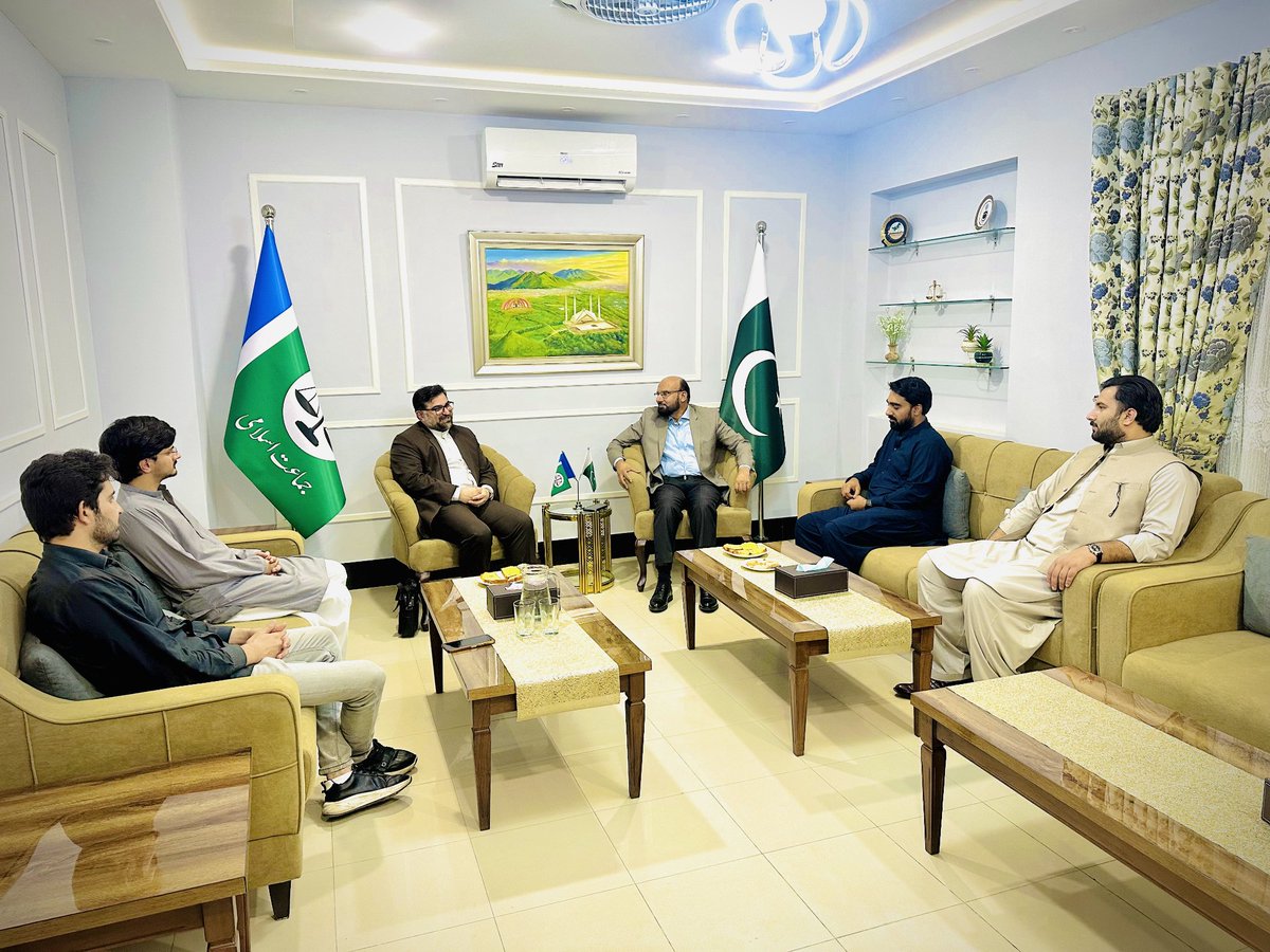Mutahar_97's tweet photo. Dr Mahdi Bahmani (Political Secretary at the Iranian Embassy) Visited Jamaat e Islami Islamabad Office. https://t.co/mlnyk5BfeW