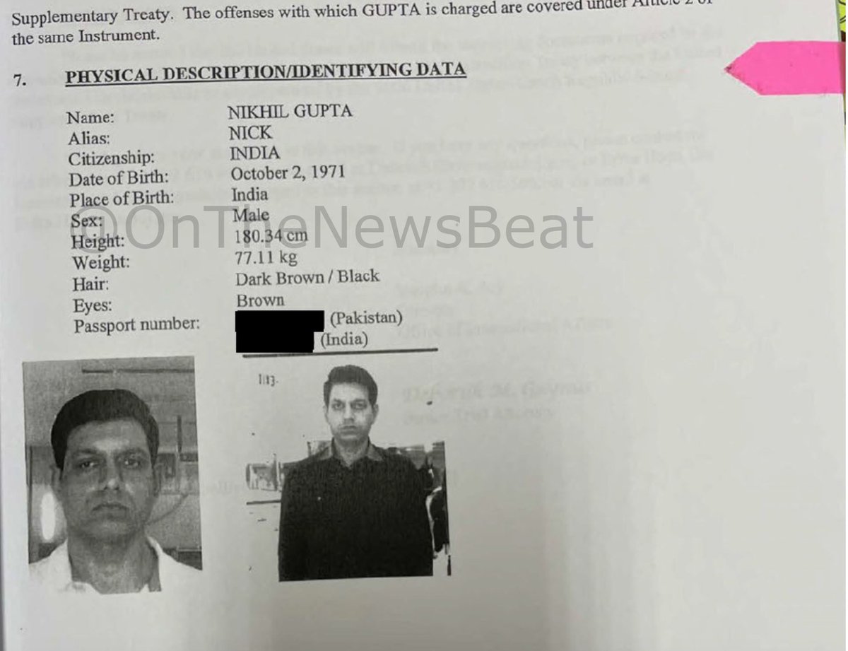 ⚡ Pannun's failed assassination plot thickens! Nikhil Gupta, the drug dealer who has been charged in the US for conspiracy to murder Pannun, seems to have a Pakistan passport as well as per the court filings. News credit <a href="/OnTheNewsBeat/">Journalist V</a>