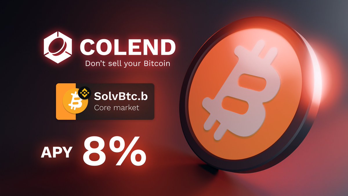 Colend (@colend_xyz) on Twitter photo Trust us, you’ll love these yields.
🟠 $BTC +8% APY
Available exclusively on <a href="/colend_xyz/">Colend 🔴 ᴄʟɴᴅ</a> Trust us, you’ll love these yields.
🟠 $BTC +8% APY
Available exclusively on <a href="/colend_xyz/">Colend 🔴 ᴄʟɴᴅ</a>