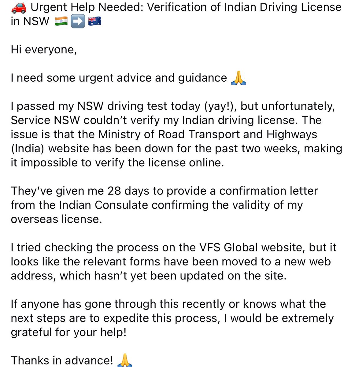 Australian social media is full of posts like this..