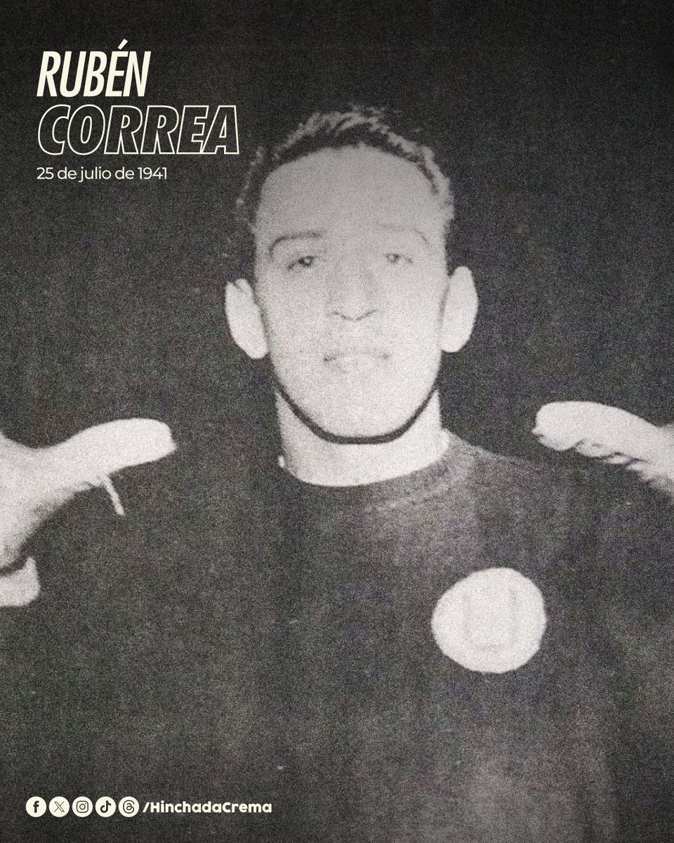 hinchadacrema's tweet image. Hoy está de cumpleaños Rubén Correa, notable arquero que estuvo en la U desde 1963 a 1971, y campeón nacional con la camiseta crema en 1964, 1966, 1967, 1969 y 1971.
¡Feliz cumpleaños, Rubén! ⚽🧤🎂