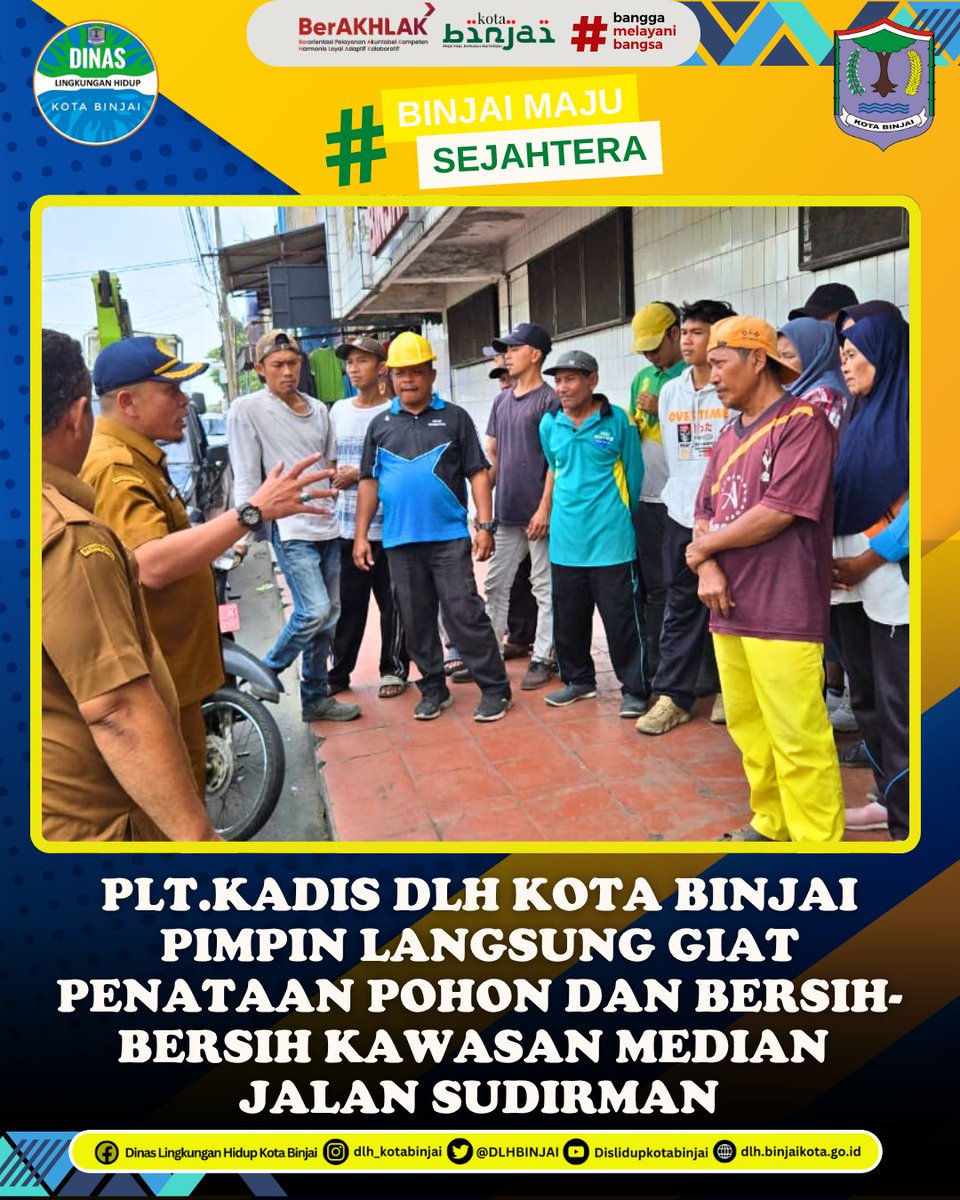 DLHBINJAI's tweet photo. Yani mengatakan Satgas Kebersihan dan Satgas Taman ini selanjutnya akan bertugas secara bersama-sama, beriringan dalam menjaga kebersihan dan keindahan Kota Binjai. https://t.co/PeyGKk8qmf