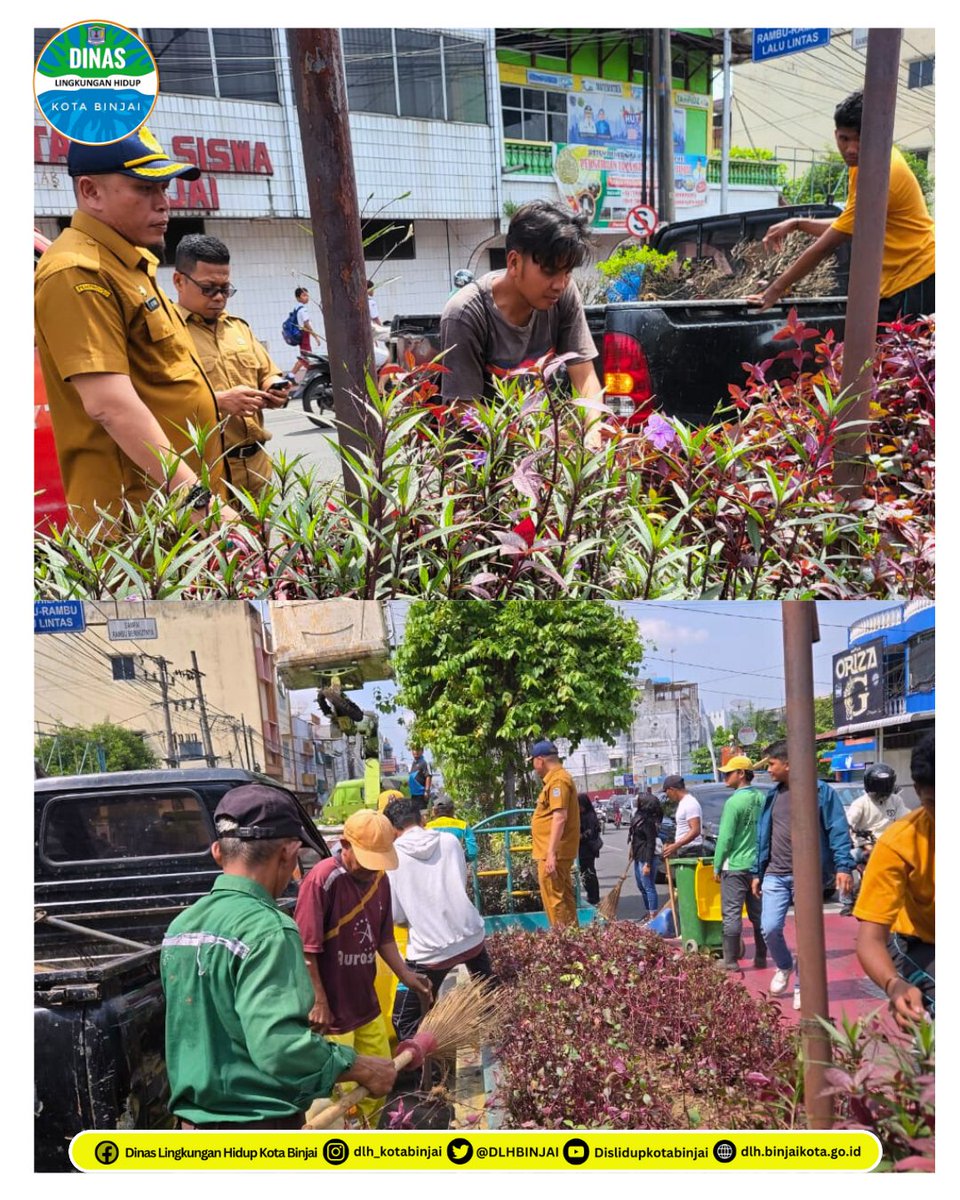 DLHBINJAI's tweet photo. Yani mengatakan Satgas Kebersihan dan Satgas Taman ini selanjutnya akan bertugas secara bersama-sama, beriringan dalam menjaga kebersihan dan keindahan Kota Binjai. https://t.co/PeyGKk8qmf