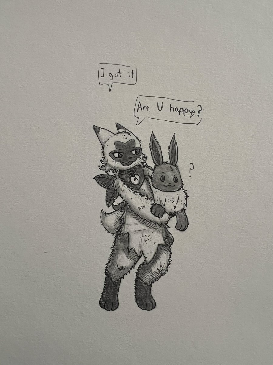 stuffmadebymel1's tweet photo. A lil comic for eevee
#pokemon #floragato #PokemonHorizons #pokemonfanart #doodles #doodle #grasscat #weedcat #eevee https://t.co/mOWu2nXjvT