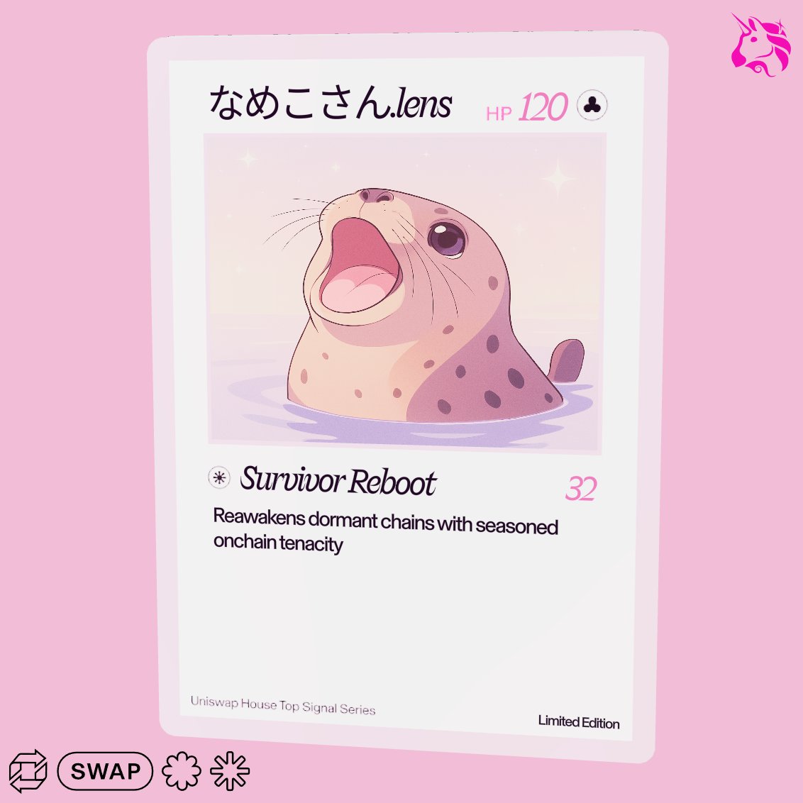 Just pulled a grail

Check out my Uniswap trading card 🦄

 向きは変わったけど口かぱーは残った😂