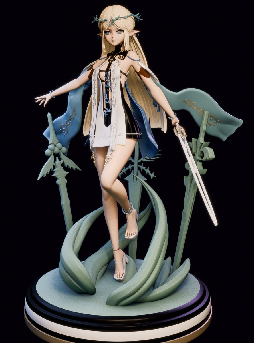 I had to improve the render to do justice to its beauty🗿

#WuWa #anime   #WutheringWaves2ꓸ4 #Cartethyia       #Fleurdelys #3dart #blender #wipart #animeart
