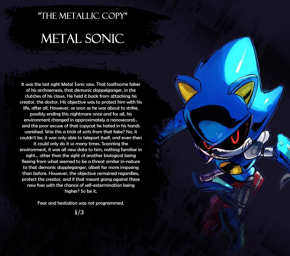 Chained_Fates's tweet image. Going down memory lane, these info pages were made in December as a sort of mock-up lore
Metal was never planned for the game or will appear by the way, he was just used as a lore example
Goes without saying but these info pages for Dominus and Jerry are outdated
#ChainedFates