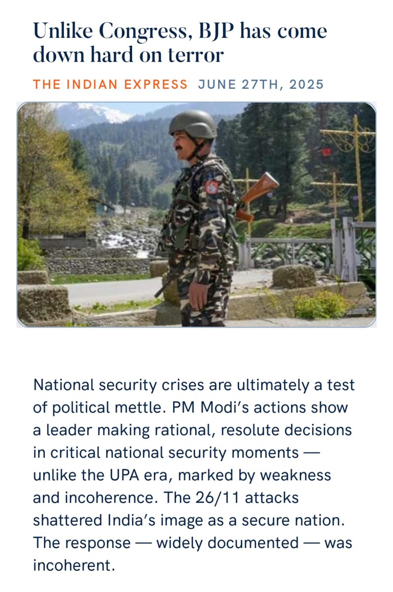 Unlike Congress, BJP has come down hard on terror 
indianexpress.com/article/opinio… via NaMo App