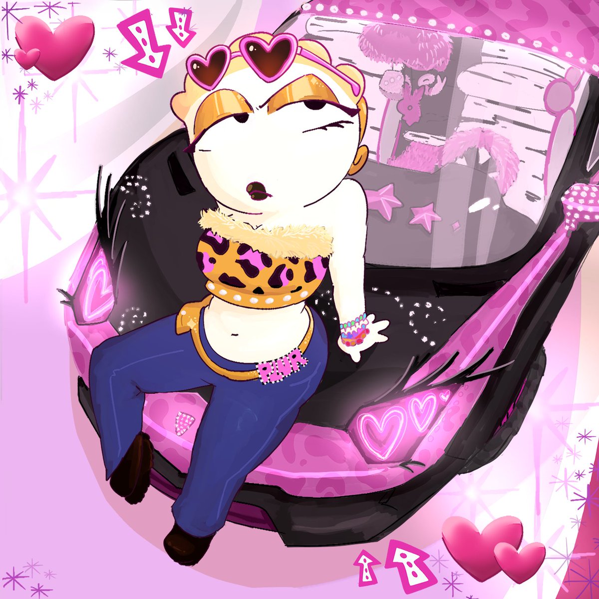 she loves her car :0 
#dandysrave