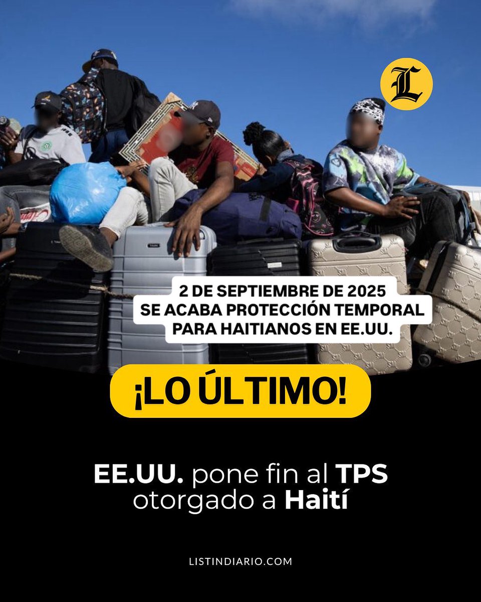 Karina SánchezCampos (@karisanchezc) on Twitter photo EUA pone fecha fin protección temporal Haití, y #RD soluciones seguridad nacional ante bandas haitianas con propuestas regularización irregular haitianos indocumentados OTRA VEZ, al margen ley.
O sea, detener peligro entrándolo con papeles dominicanos, a costo pueblo dominicano. EUA pone fecha fin protección temporal Haití, y #RD soluciones seguridad nacional ante bandas haitianas con propuestas regularización irregular haitianos indocumentados OTRA VEZ, al margen ley.
O sea, detener peligro entrándolo con papeles dominicanos, a costo pueblo dominicano.