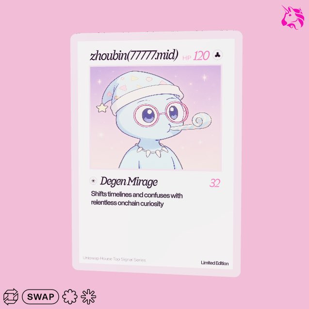 Just pulled a grail

Check out my Uniswap trading card 🦄