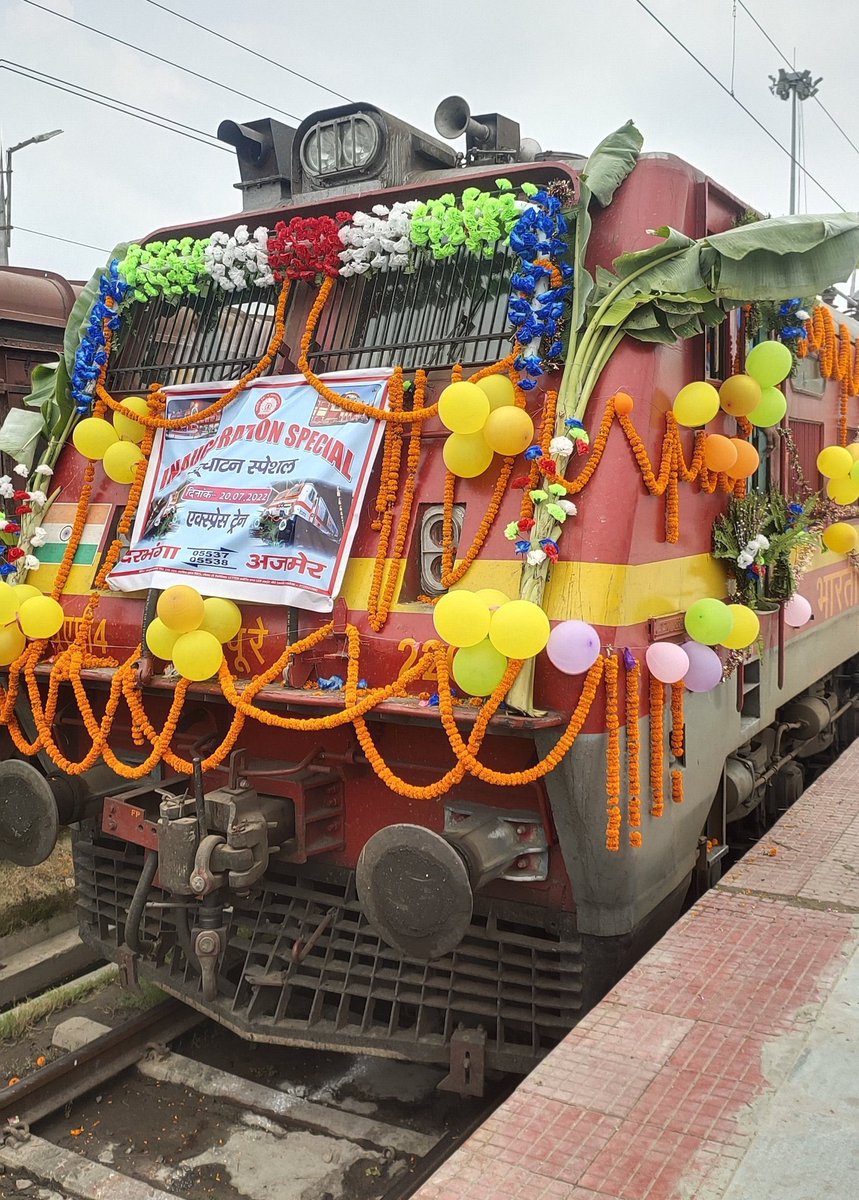 SITAMARHI junction_SMI (@sitamarhijn) on Twitter photo रेल बजट में घोषित 15237 दरभंगा-अजमेर एक्सप्रेस आज तक शुरू नहीं हो सकी है।
इस गाड़ी का विधिवत उद्घाटन भी हो चुका है, ऐसे में नियमित परिचालन जल्द शुरू हो।
<a href="/spjdivn/">DRM SAMASTIPUR</a> <a href="/Srdomspj/">Sr. DOM / SPJ</a> <a href="/GM_ECRly/">GM/ECR</a> <a href="/GMNWRailway/">GM NWRailway</a> <a href="/DrmAjmer/">DRM AJMER</a> <a href="/ECRlyHJP/">East Central Railway</a> <a href="/NWRailways/">North Western Railway</a> <a href="/AshwiniVaishnaw/">Ashwini Vaishnaw</a>
<a href="/RailMinIndia/">Ministry of Railways</a> कृपया संज्ञान लें। रेल बजट में घोषित 15237 दरभंगा-अजमेर एक्सप्रेस आज तक शुरू नहीं हो सकी है।
इस गाड़ी का विधिवत उद्घाटन भी हो चुका है, ऐसे में नियमित परिचालन जल्द शुरू हो।
<a href="/spjdivn/">DRM SAMASTIPUR</a> <a href="/Srdomspj/">Sr. DOM / SPJ</a> <a href="/GM_ECRly/">GM/ECR</a> <a href="/GMNWRailway/">GM NWRailway</a> <a href="/DrmAjmer/">DRM AJMER</a> <a href="/ECRlyHJP/">East Central Railway</a> <a href="/NWRailways/">North Western Railway</a> <a href="/AshwiniVaishnaw/">Ashwini Vaishnaw</a>
<a href="/RailMinIndia/">Ministry of Railways</a> कृपया संज्ञान लें।