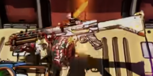NickBenke's tweet photo. @JessilynCupcake Oh, wait, this one? 
I think this is a Vladof AR, if I'm not mistaken. 
Either way, you made that just based on the second of the trailer? That's crazy impressive. 🤙 https://t.co/1zWtrDfYhv