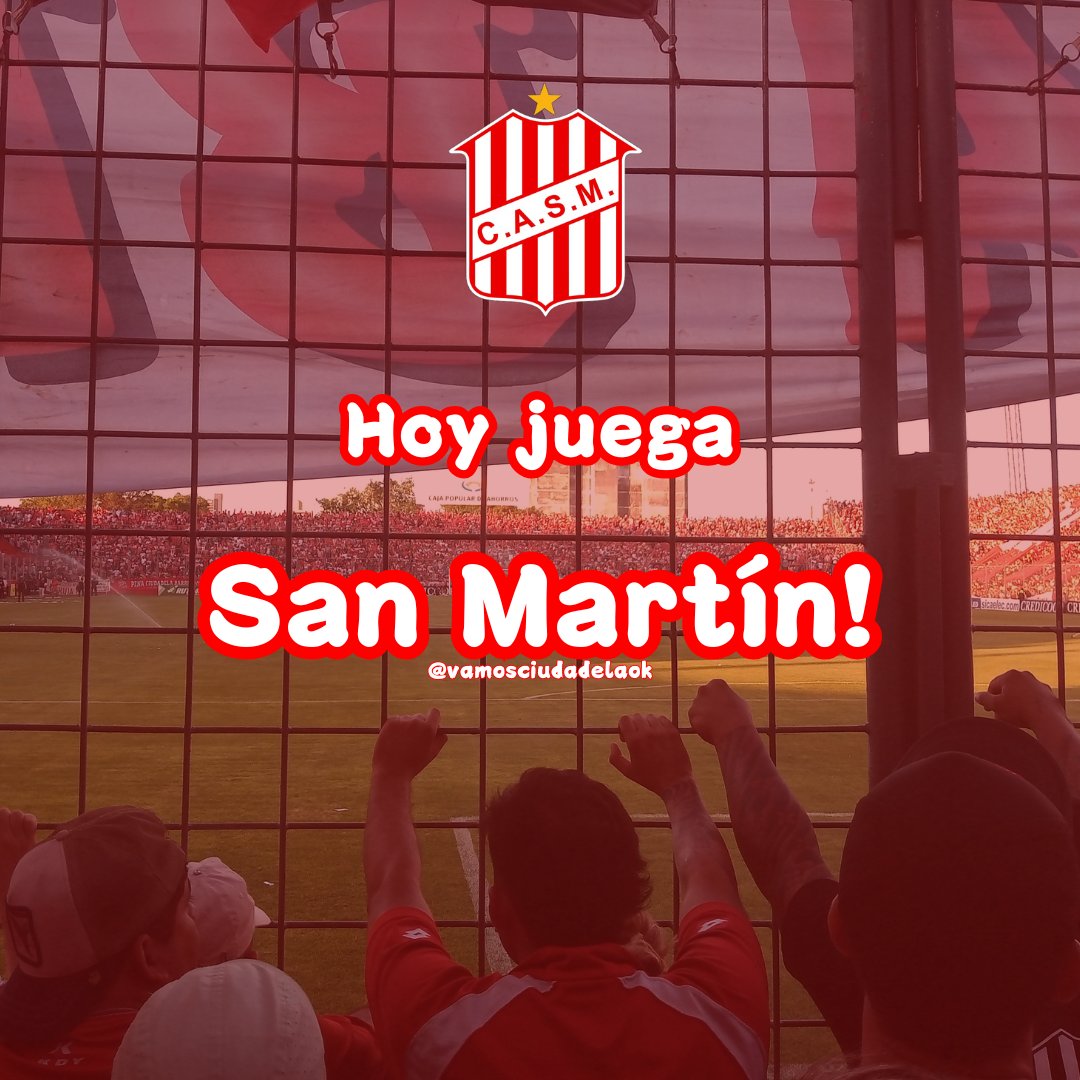 ¡Hoy juega San Martín!

🔴⚪️ #PrimeraNacional

🆚 Patronato
📌 Fecha 20
📆 28 de junio
⏰ 20 Hs.
🏟 La Ciudadela
📺 TyC Sports Play
👨‍⚖️ Lucas Cavallero

⚽️ #VamosCiudadela
#sanmartindetuc
#sanmartintucuman
#sanmartintuc
@casmoficialok