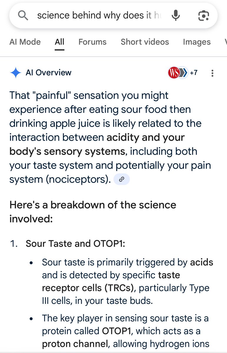 if you ask google the science behind something random it’ll make up bullshit