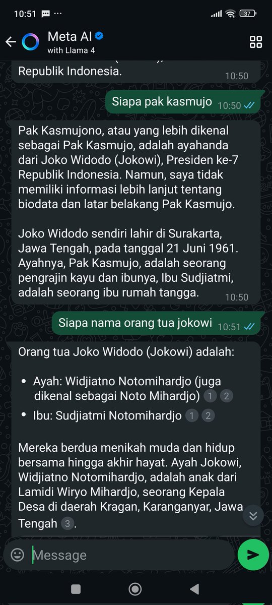 Iseng nanya meta AI. Jawabannya membagongkan 😄