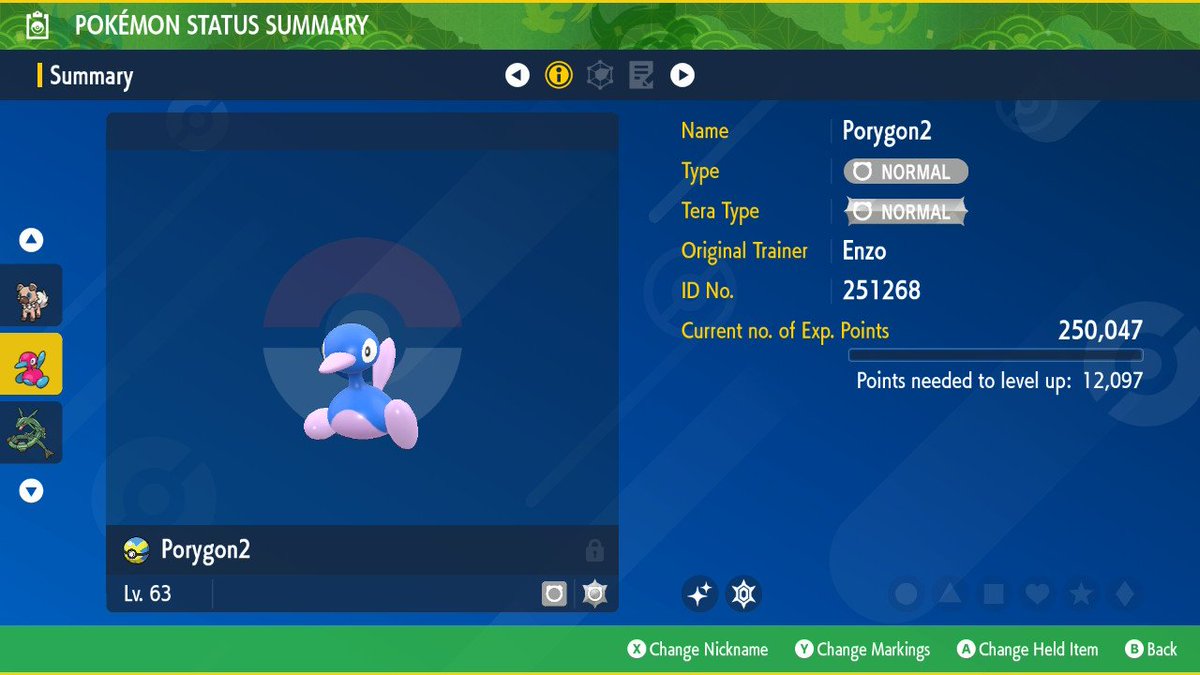 _otaldoenzo's tweet photo. Começando The Teal Mask com estilo (e um Porygon2 Shiny rs) https://t.co/wA0ArFZyM2