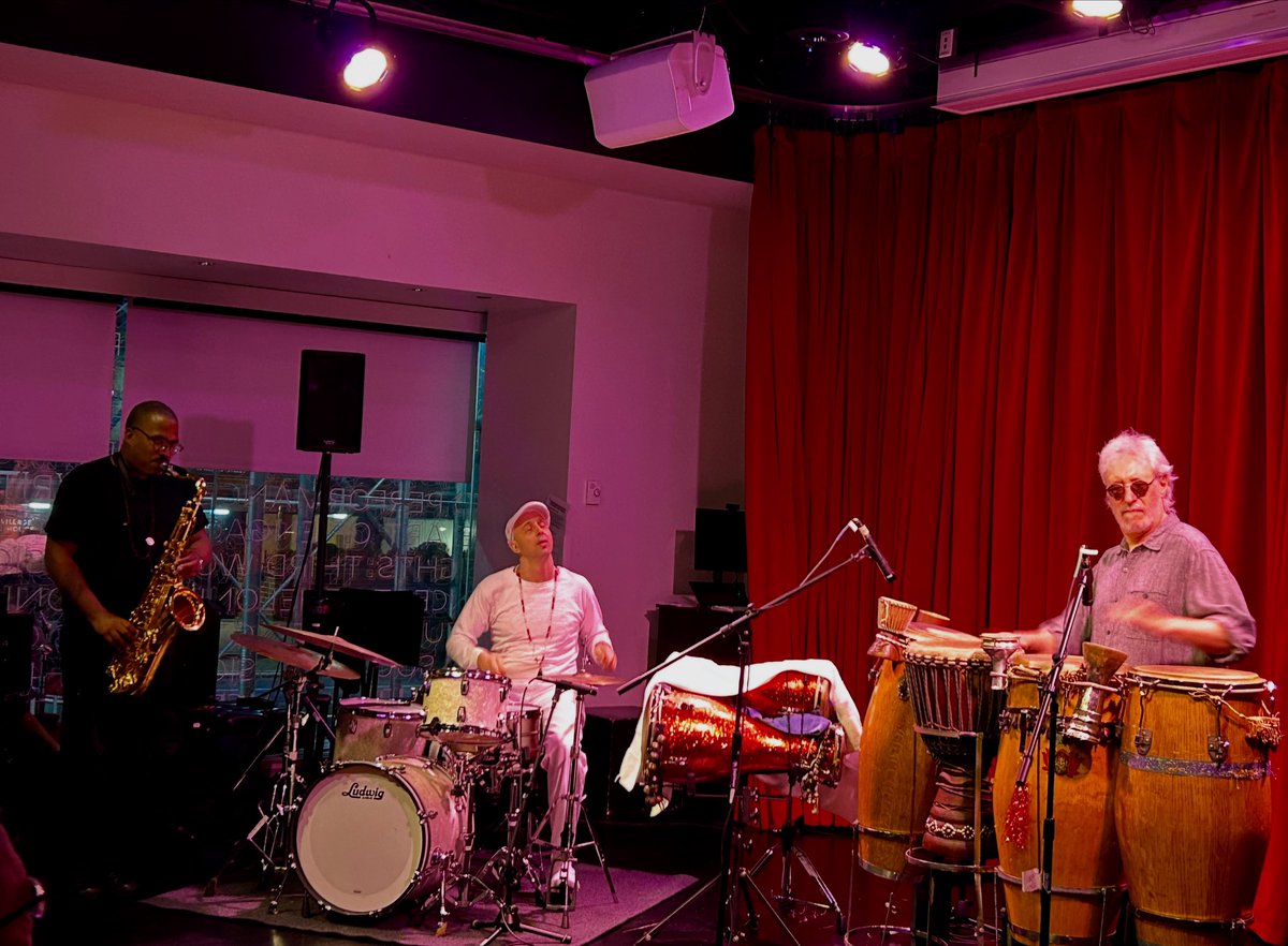 NYC Jazz Record (@nycjazzrecord) on Twitter photo Drummer/percussionist #harriseisenstadt weeklong The Stone <a href="/TheNewSchool/">The New School</a> residency heading down final stretch. With fellow percussionist Adam Rudolph + <a href="/JBLEWIS1983/">JAMES BRANDON LEWIS</a>, the saxophonist improvises around percussive swells, though the setās highpoint was arguably when Rudolph switched Drummer/percussionist #harriseisenstadt weeklong The Stone <a href="/TheNewSchool/">The New School</a> residency heading down final stretch. With fellow percussionist Adam Rudolph + <a href="/JBLEWIS1983/">JAMES BRANDON LEWIS</a>, the saxophonist improvises around percussive swells, though the setās highpoint was arguably when Rudolph switched