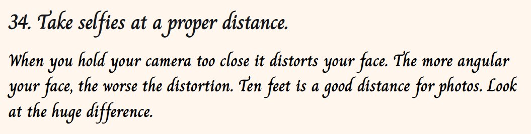 Lasiandra345315's tweet image. 101 Ways To Be More Seductive: #34
Take selfies at a proper distance.