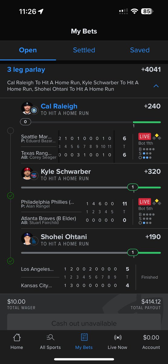 Almost hit another homer slip 😭 

#GamblingTwitter #mlbparlay #HomeRunProps