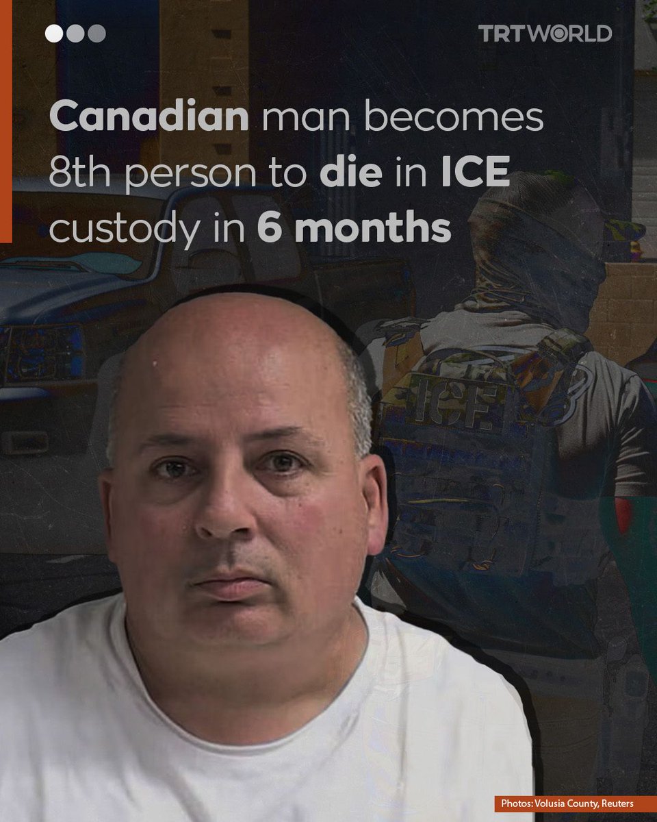 Canadian citizen Johnny Noviello becomes the 8th person this year to die in ICE custody

Canada’s Ministry of Foreign Affairs said it is "urgently seeking more information from US officials"