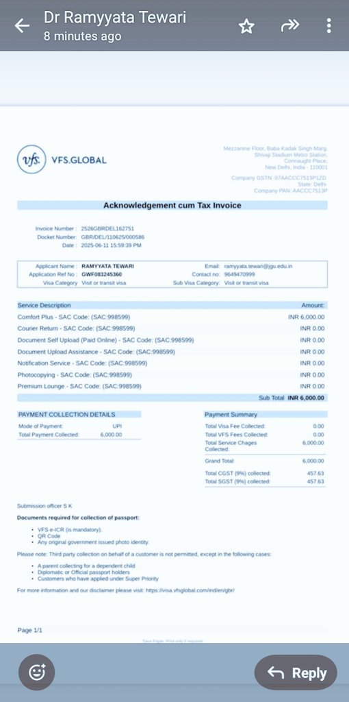 dailytapal's tweet photo. @Lindy_Cameron Request for issue of visa approval. VFS global may please be sent visa approval decision. @DrSJaishankar https://t.co/rFVaeVMzNb