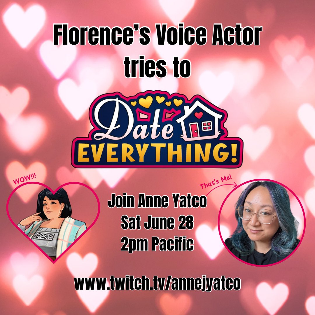 Anne Yatco (@annejyatco) on Twitter photo π¨IβM STREAMING AGAIN!!!π¨
After nearly a year hiatus, Iβm back baby! And Iβm starting with <a href="/DateEverything/">Date Everything!</a>!
(It doesnβt hurt that Iβm in it π)
Join me tomorrow, Saturday June 28 at 2pm Pacific/5pm Eastern! π¨IβM STREAMING AGAIN!!!π¨
After nearly a year hiatus, Iβm back baby! And Iβm starting with <a href="/DateEverything/">Date Everything!</a>!
(It doesnβt hurt that Iβm in it π)
Join me tomorrow, Saturday June 28 at 2pm Pacific/5pm Eastern!