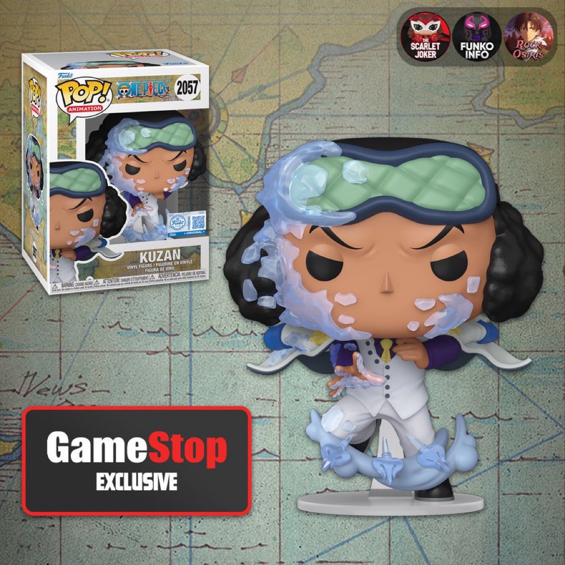 Here’s the first look at GameStop exclusive Funko Pop! Kuzan!

🇺🇸: TBA

#OnePiece
#FunkoPop