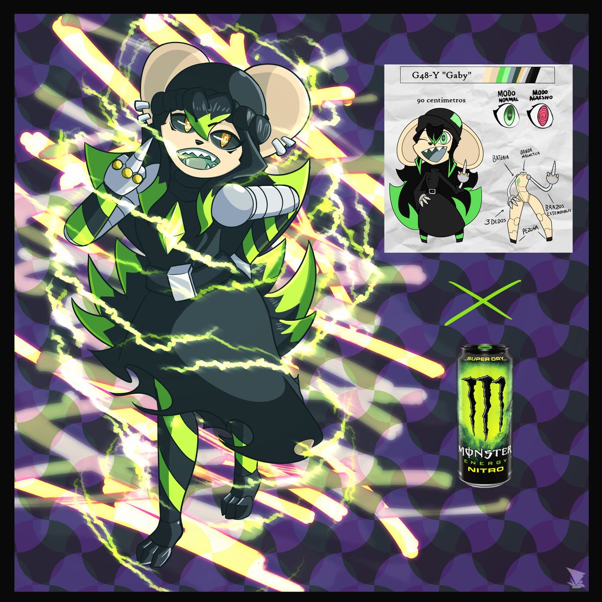 Monster Energy themed mini project. ✨️

feat. <a href="/GoatGaby/">GabyGoat 🔞 (Commissions Open Slots 2/6)</a>