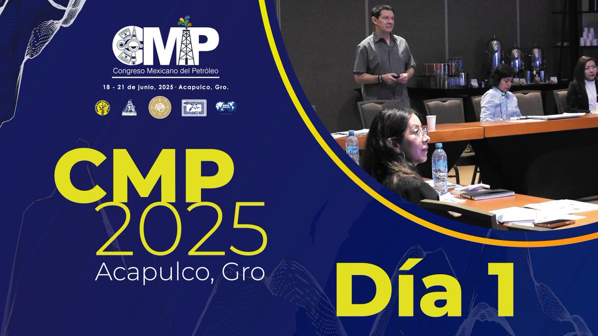 Congreso Mexicano del Petróleo (@cmp_petroleo) on Twitter photo Congreso Mexicano del Petróleo, Acapulco 2025
Día 1
youtube.com/watch?v=Ks-d5y…
Cursos Precongreso
Copa CMP de Golf
Copa CMP de Pádel
Concurso Geollin
#geollin #hidrocarburos <a href="/Pemex/">Petróleos Mexicanos</a>
<a href="/energyncommerce/">Energy & Commerce</a> Congreso Mexicano del Petróleo, Acapulco 2025
Día 1
youtube.com/watch?v=Ks-d5y…
Cursos Precongreso
Copa CMP de Golf
Copa CMP de Pádel
Concurso Geollin
#geollin #hidrocarburos <a href="/Pemex/">Petróleos Mexicanos</a>
<a href="/energyncommerce/">Energy & Commerce</a>