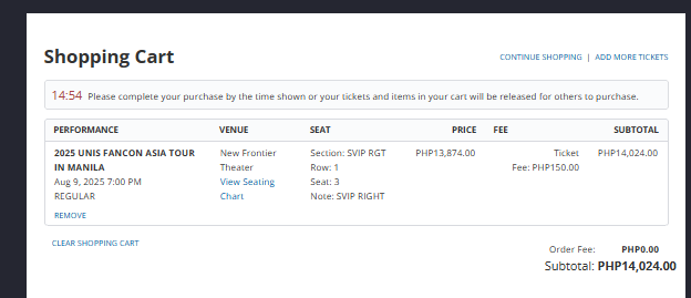 Bk7Vx's tweet photo. WTS 

Section: SVIP RGT
Row: 1
Seat: 3
Note: SVIP RIGH

 #UNISinMANILA https://t.co/5a0drrdPp8