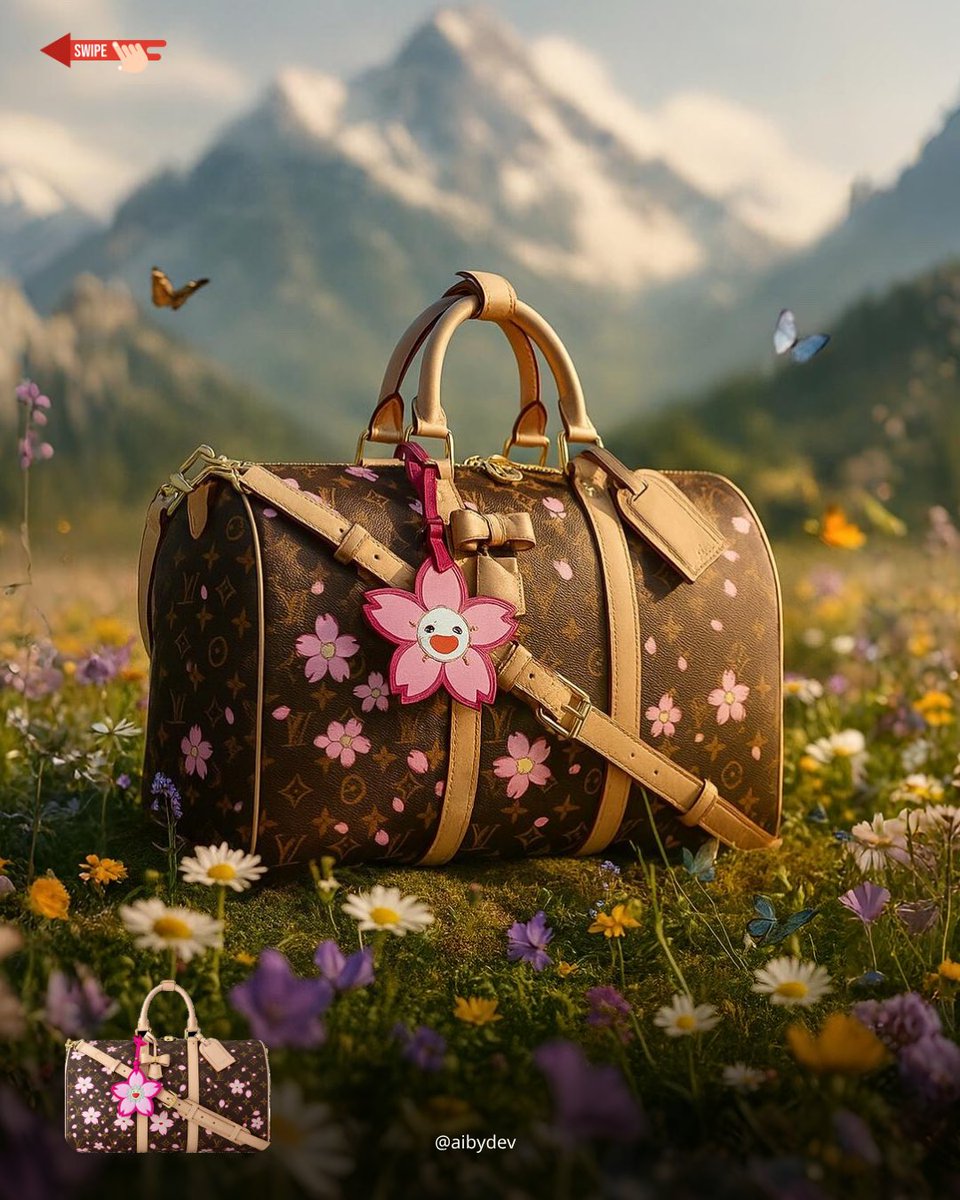 devprkass's tweet image. Luxurious beauty, kissed by butterflies.🦋 
……
Follow- @aibydev 
……
#dior #lv #dolcegabbana #bags #explorepage✨ #chatgpt