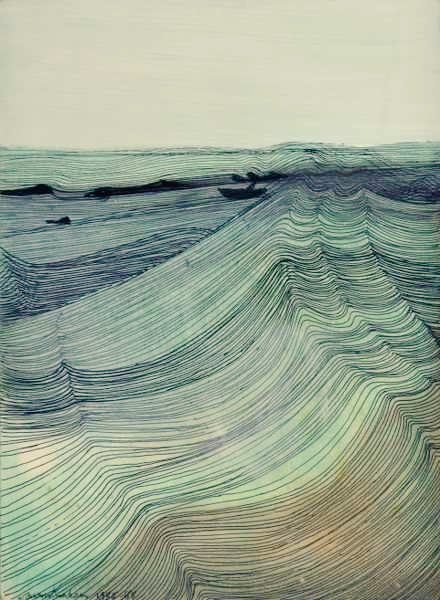 womensart1's tweet photo. Sea and boat,1988 by Wilhelmina Barns-Graham #womensart https://t.co/Xqlk5fZsR0