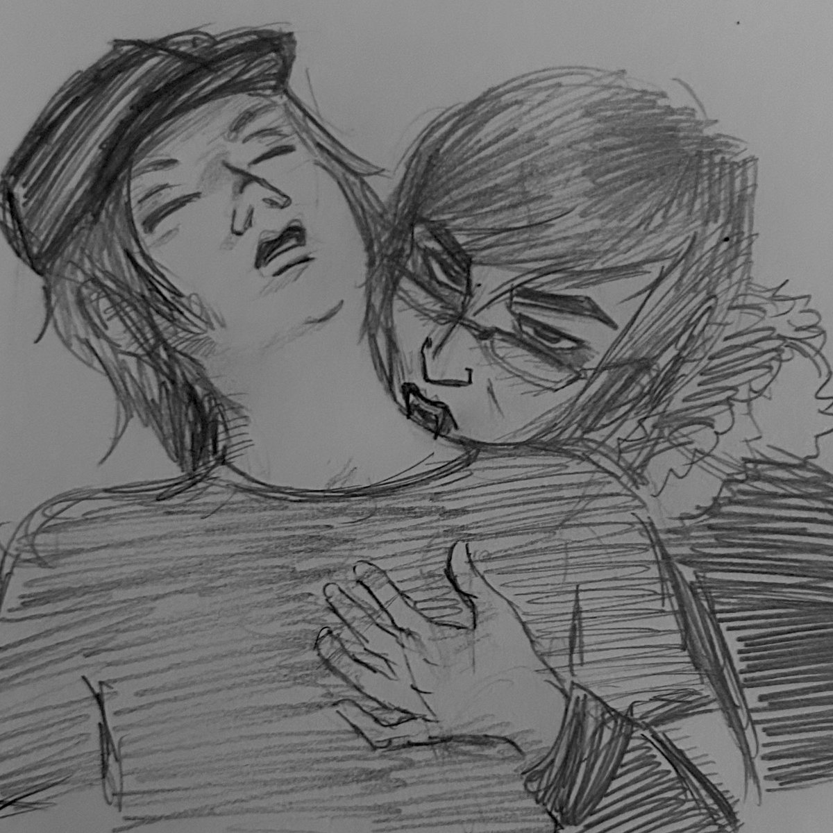 hanquokkji's tweet photo. Vampire Mikey and human Patrick… #patkey #MCRfanart #fobfanart https://t.co/Ptq7LiZf6n