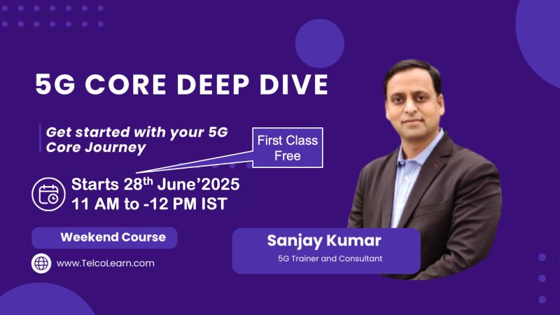TelcoLearn's tweet photo. Session Starts soon - Timing 11 AM IST

𝐅𝐢𝐫𝐬𝐭 𝐂𝐥𝐚𝐬𝐬 𝐅𝐫𝐞𝐞 – 𝟓𝐆 𝐂𝐨𝐫𝐞 𝐚𝐧𝐝 𝐀𝐈 𝐢𝐧 𝐓𝐞𝐥𝐞𝐜𝐨𝐦 𝐂𝐨𝐮𝐫𝐬𝐞

https://t.co/TBwWfjJd4O

Use this link to join - https://t.co/MFvj4pDWzR

#5G #5gCoreDeepDive #AI #AIinTelecom #WeekendCourse https://t.co/5mglEoNBlU