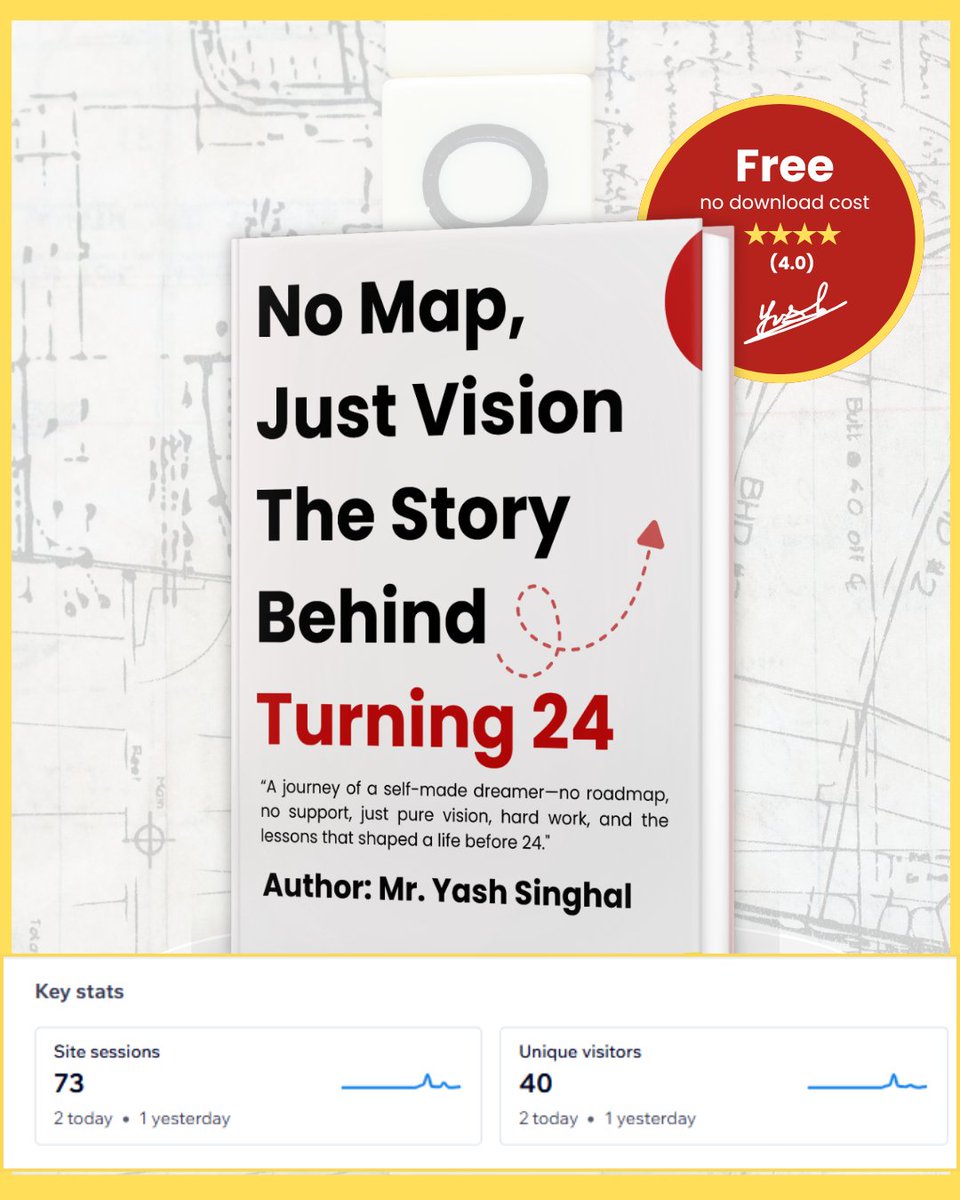Decoder_Verse's tweet image. Small win, big motivation! 🚀📷70+ visits in just 1 week of my book launch—grateful for the early support. Explore the journey here 📷decoaderverse.wixstudio.com/yashsinghaltur…
.
#IndieAuthor #BuildInPublic #BookMarketing #StartupSuccess #WildCard #NYCFC