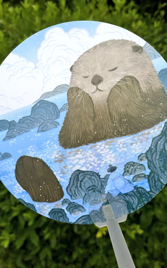 서일페 구매특전으로 준비한 담비와 해달 부채🌬😆