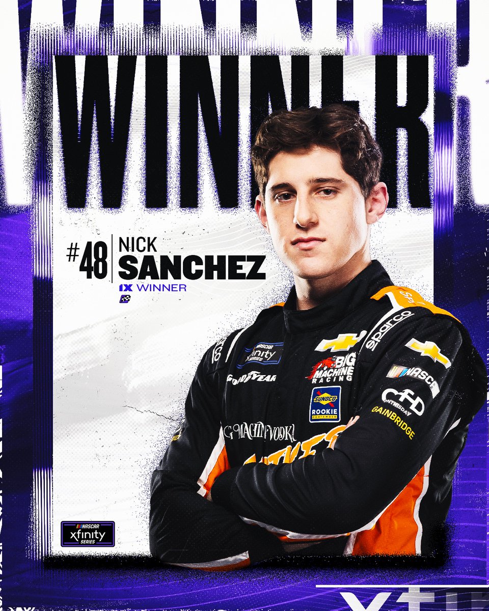 NASCAR Xfinity (@nascar_xfinity) on Twitter photo Victory under the bright Friday night lights!
<a href="/Nicksanchez080/">Nicholas Sanchez</a> wins at <a href="/EchoParkSpdwy/">EchoPark Speedway</a>. Victory under the bright Friday night lights!
<a href="/Nicksanchez080/">Nicholas Sanchez</a> wins at <a href="/EchoParkSpdwy/">EchoPark Speedway</a>.