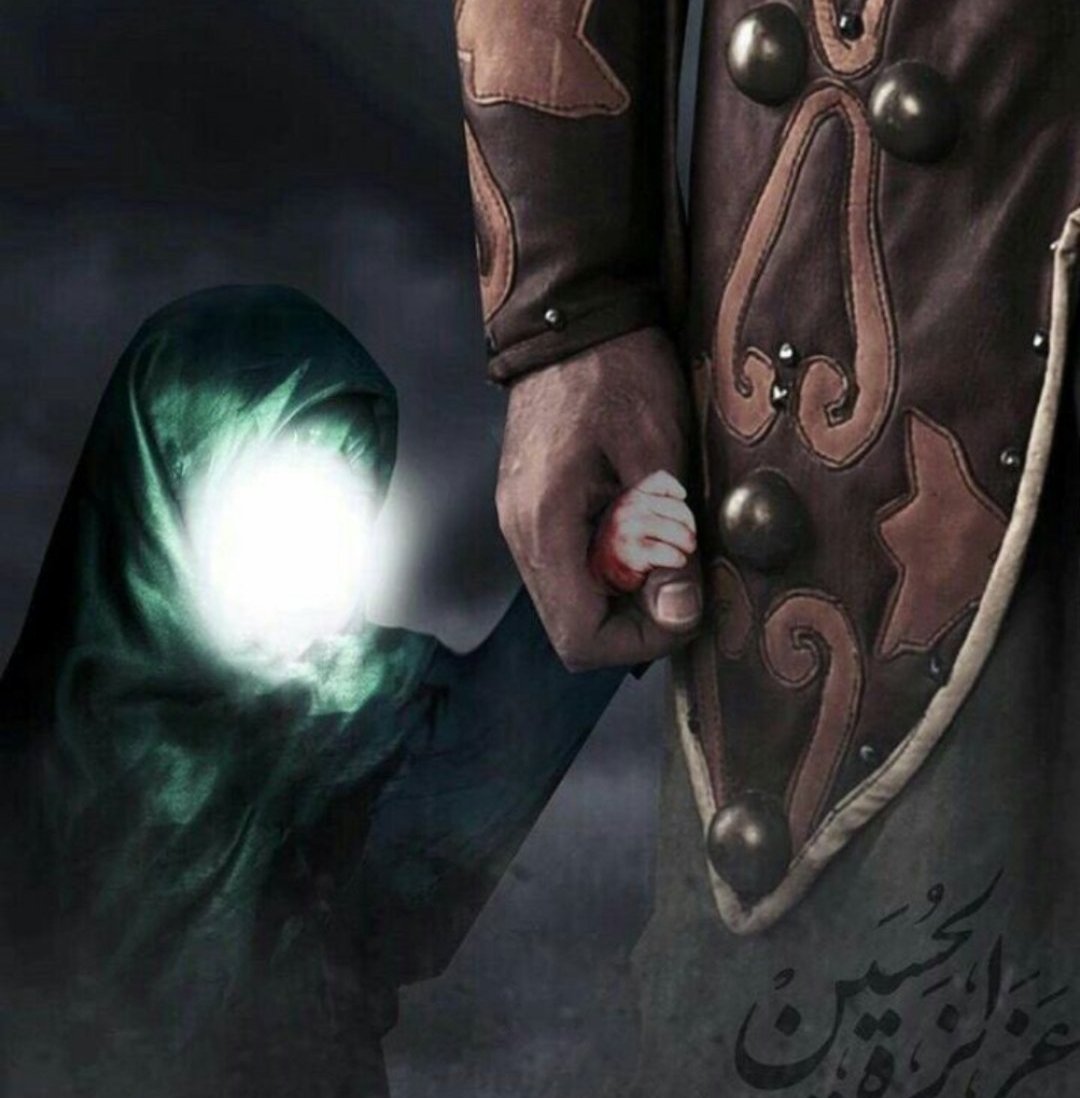 Nanhe Nanhe Kadam Lekar, Haath pakde Ammu (a) ka
Aaj sakina (s) utri hai Karbal ki Zamee'n Par —🥺💔