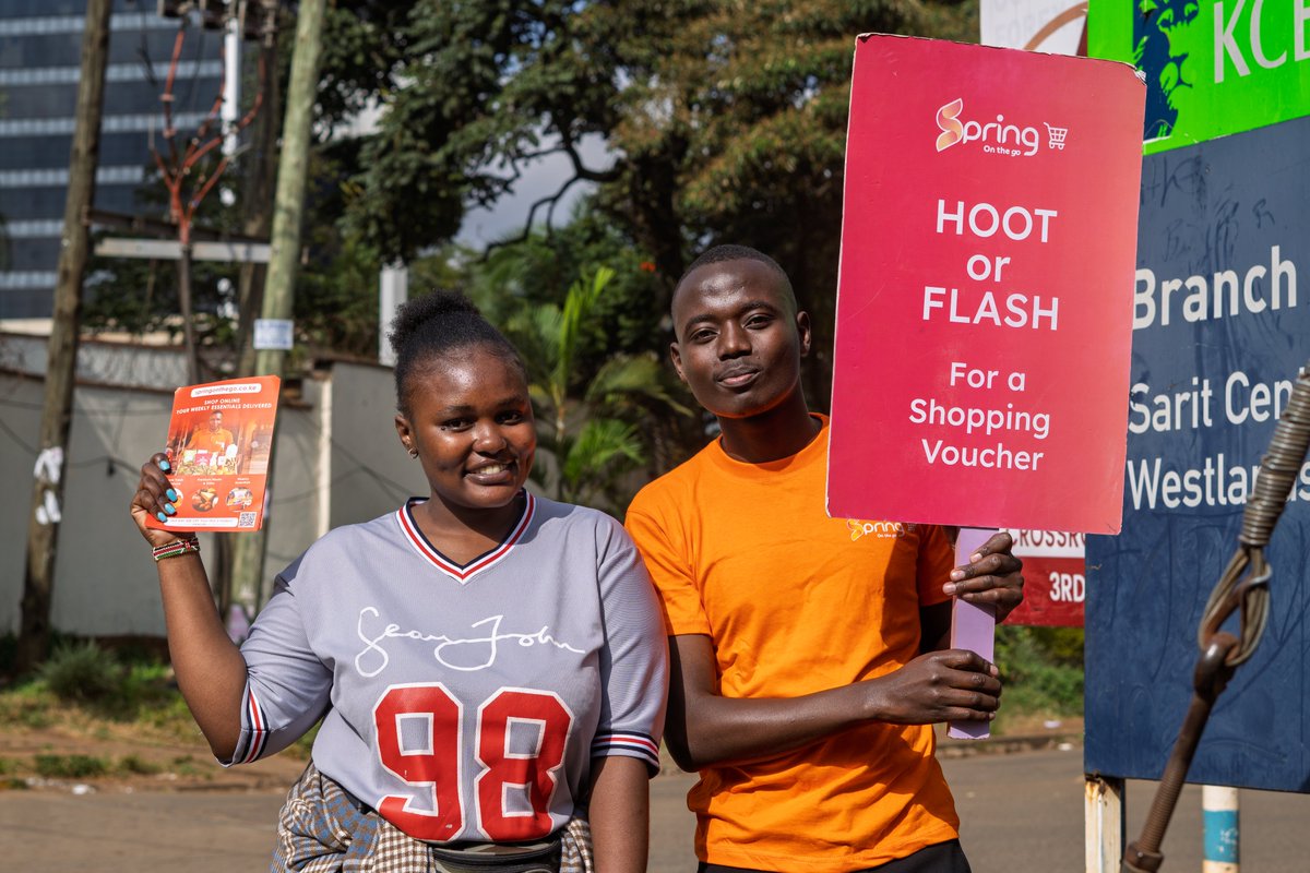 pink_africa's tweet photo. This weekend, We are representing Spring On The Go in Westlands! πΏ
Expect energy, engagement, and a little something extra for you.
Tuko ground β come vibe with us π
#SpringOnTheGo #PinkAfricaMarketing #WestlandsActivation #OnGroundVibes #CustomerEngagement https://t.co/VYnwGr1orJ